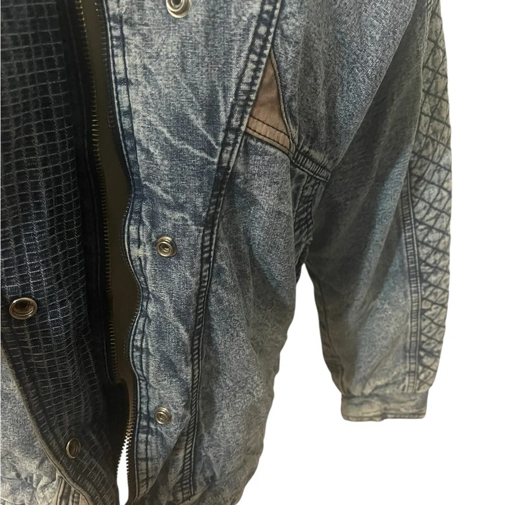 Vintage Ruth Douglas Sherpa Lined Denim Jacket Women Size Small Light Wash